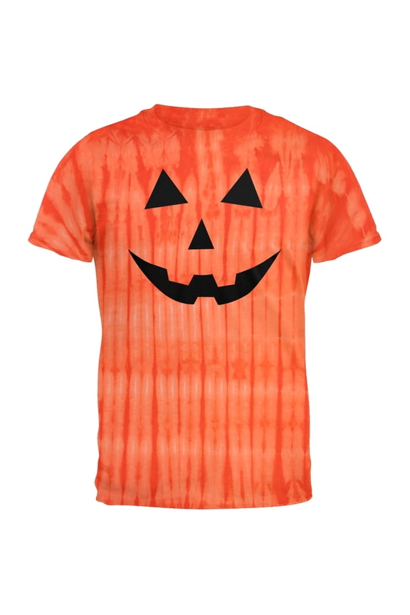 Jack-O-Lantern Classic Face Tie Dye T-Shirt - Medium