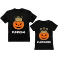 thumbnail image 1 of Jack O'Lantern Couples Halloween Shirts PumpKing PumpQueen Matching TShirts PumpKing Black X-Large / PumpQueen Black Medium, 1 of 6