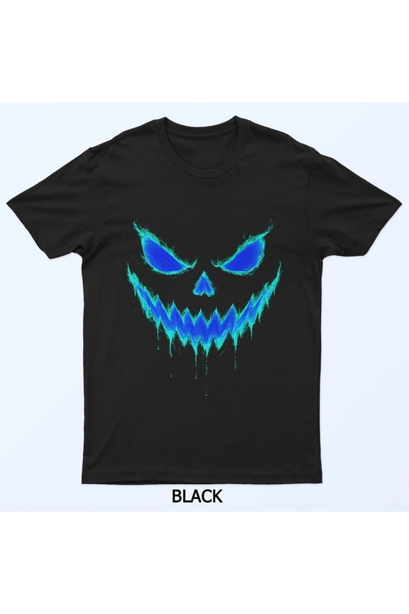 Jack O Lantern Evil Pumpkin Face Creepy Scary Halloween T-Shirt