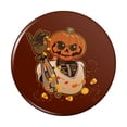 thumbnail image 1 of Jack O Lantern Halloween Candy Sugar Salt Bae Pumpkin Kitchen Refrigerator Locker Button Magnet, 1 of 5