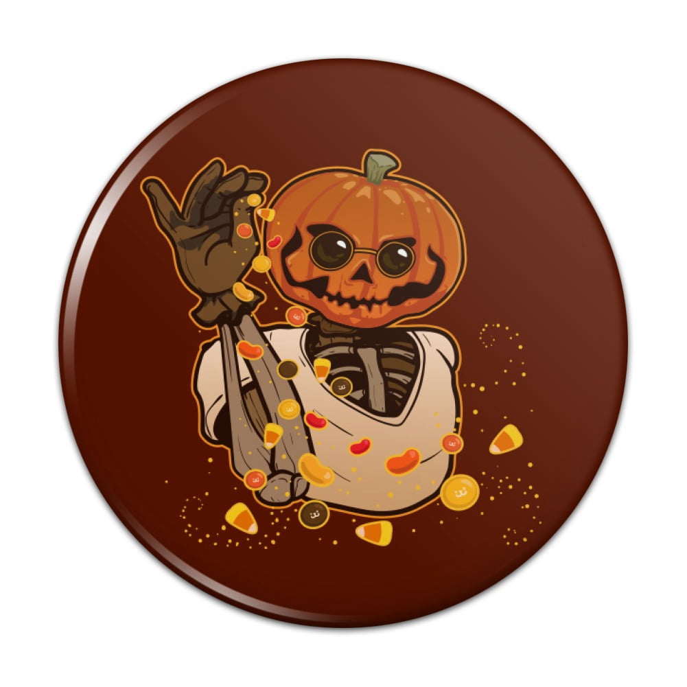 Jack O Lantern Halloween Candy Sugar Salt Bae Pumpkin Pinback Button ...