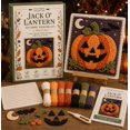 thumbnail image 1 of Jack O' Lantern Halloween Fabric Weaving Kit, Halloween Designs DIY Craft Kit, Relaxing Hands-On Seasonal Art Project for Tabletop & Shelf Display, 1 of 5