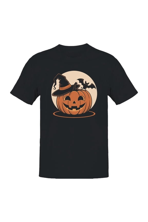 Jack-O'-Lantern Halloween Shirt, Spooky Pumpkin Face, For Men