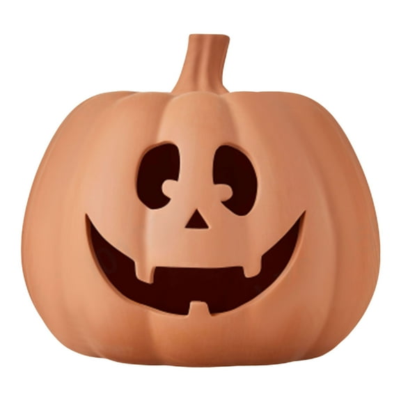 Jack-O-Lantern Light Up Pumpkin Funny Pumpkin Decor Halloween Pumpkin Decorations Vintage Halloween Decorations Large Plastic Pumpkin for Porch for Halloween Indoor and Outdoor Decor
