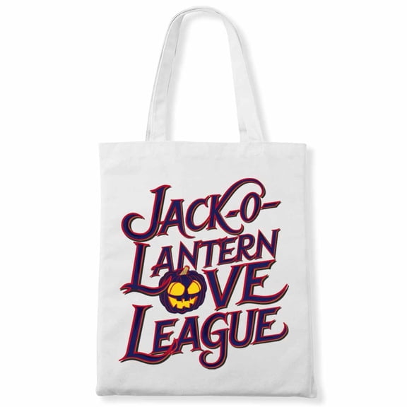 Jack-O'-Lantern Love League Leopard Pumpkin Fall Teacher Canvas Bag 1Pc