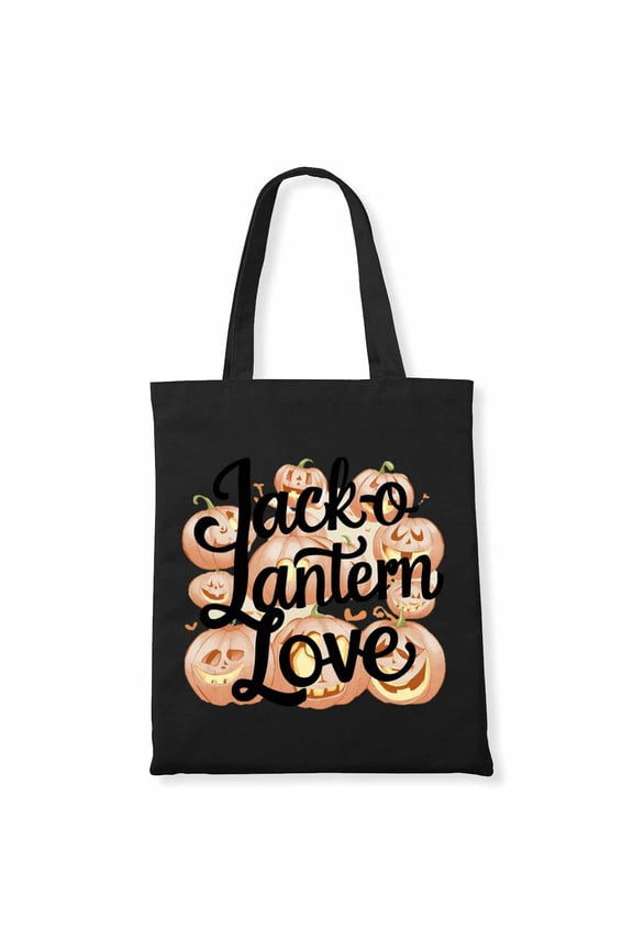Jack-O-Lantern Love Shirt Kids Adult Dab Boys Funny Halloween Canvas Bag 3Pcs