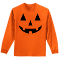 thumbnail image 1 of Jack O' Lantern Pumpkin Halloween Costume Orange Long Sleeve T-Shirt, 1 of 1