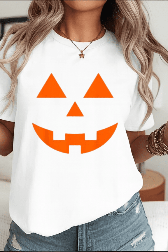 Jack O Lantern Pumpkin Patch Autumn Halloween Party Unisex T-Shirt, up to Size 5XL