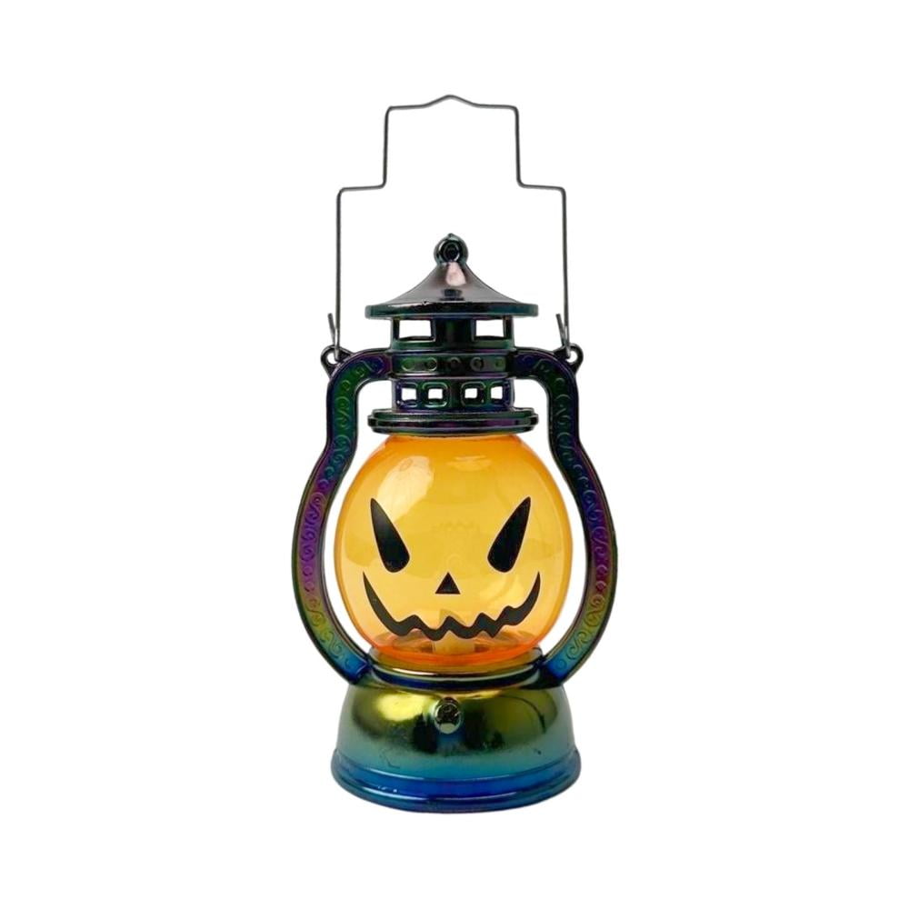 Jack O Lantern Pumpkin Vintage Halloween Lamp LED Battery Powered