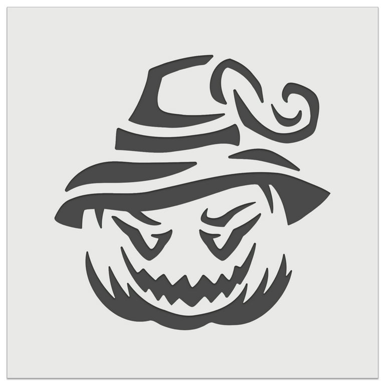 Jack-O'-Lantern Pumpkin Wearing Witch Hat Halloween DIY Cookie Wall Craft Stencil - 9.0 Inch - Walmart.com jack-o-lantern-pumpkin-wearing-witch-hat-halloween-diy-cookie-wall-craft-stencil-9-0-inch-walmart-com
