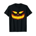 Jack O Lantern Scary Carved Pumpkin Face Halloween Costume Black TShirt