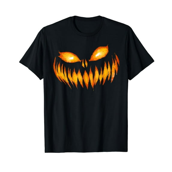 Jack O Lantern Scary Carved Pumpkin Face Halloween Costume T-Shirt