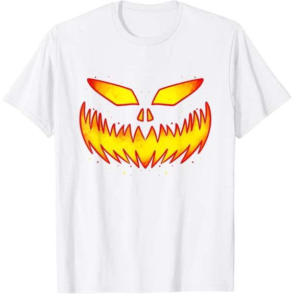 Jack O Lantern Scary Carved Pumpkin Face Halloween Costume T-Shirt