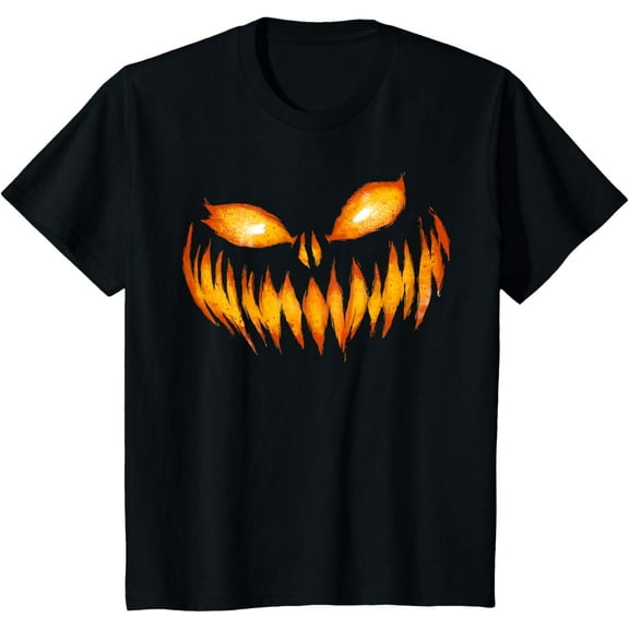 Jack O Lantern Scary Carved Pumpkin Face Halloween Costume T-Shirt