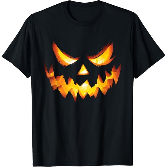 Jack O Lantern Scary Carved Pumpkin Face Halloween Costume T-Shirt