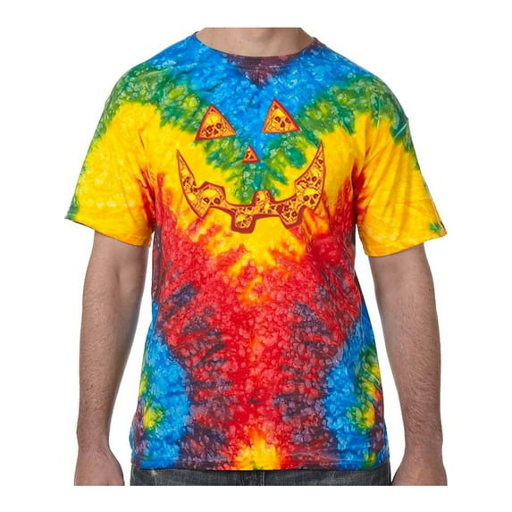 Jack O Lantern Skull Tie Dye Tee Shirt - Woodstock, 2XL