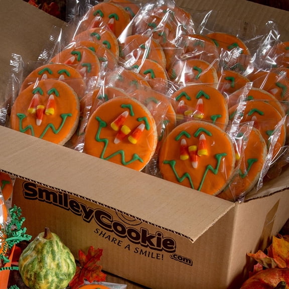 Jack-O-Lantern Smiley Cookie
