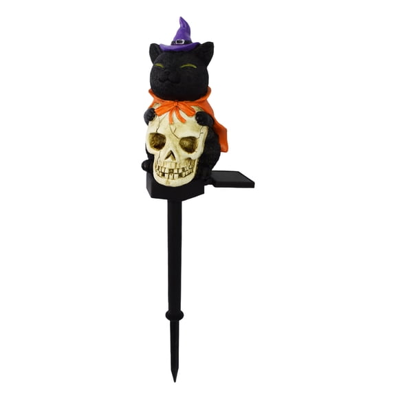 Jack-O-Lantern Solar Halloween Stake Light, Waterproof Led Halloween Lamp Decor for Garden Pathway Yard Walkway Party Outdoor Decorations Black