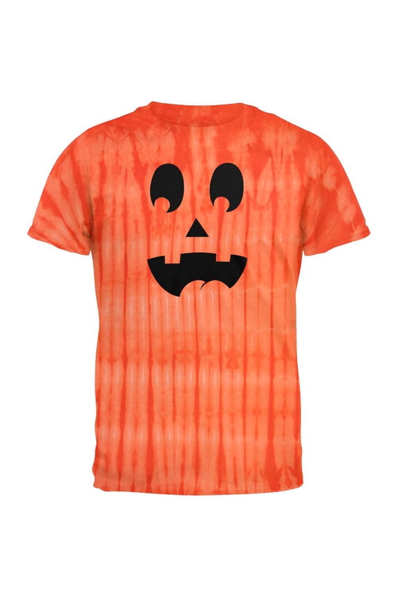 Jack-O-Lantern Surprised Face Tie Dye T-Shirt - Small
