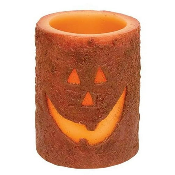 +Jack-O'-Lantern Timer Pillar 4"