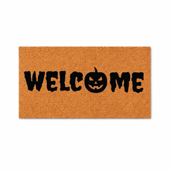 Jack O Lantern Welcome Doormat | Fall Doormat | Cute Doormat | Halloween Pumpkin | Fall Autumn Decor Gift | Home Doormat | Hallowen
