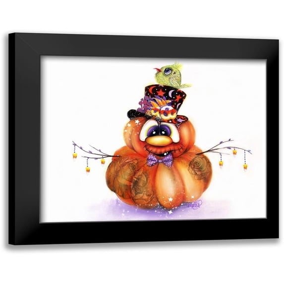 Jack O Man 3 24x20 Black Modern Framed Museum Art Print Titled - Sheena Pike Art And Illustration
