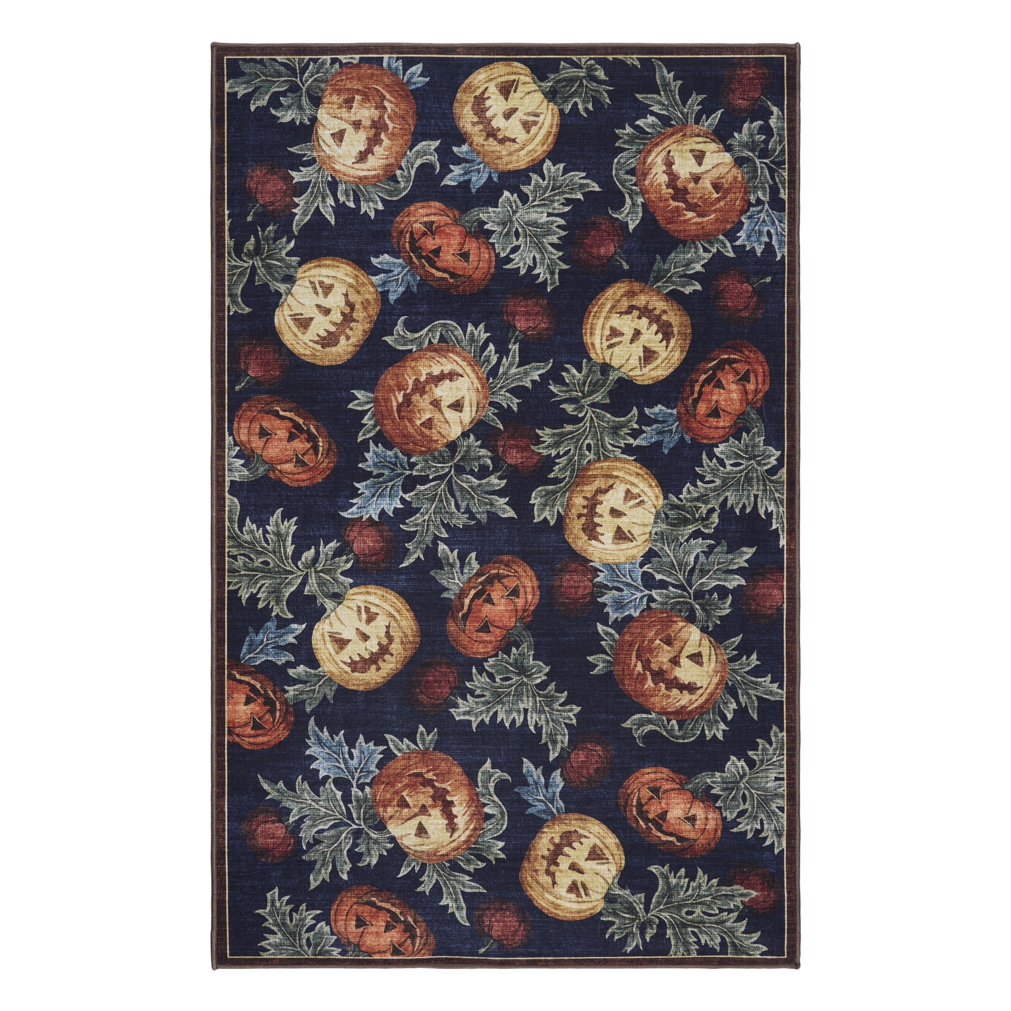 Jack O'lantern Printed Runner, 30"x47", Polyester pile