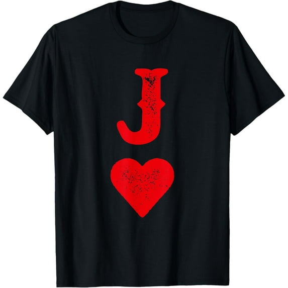 Jack Of Hearts Playing Cards Couples Halloween Costume T-Shirt