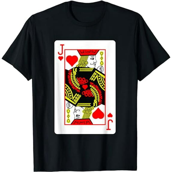 Jack Of Hearts Poker Card Games Playing Cards Black Jack T-Shirt