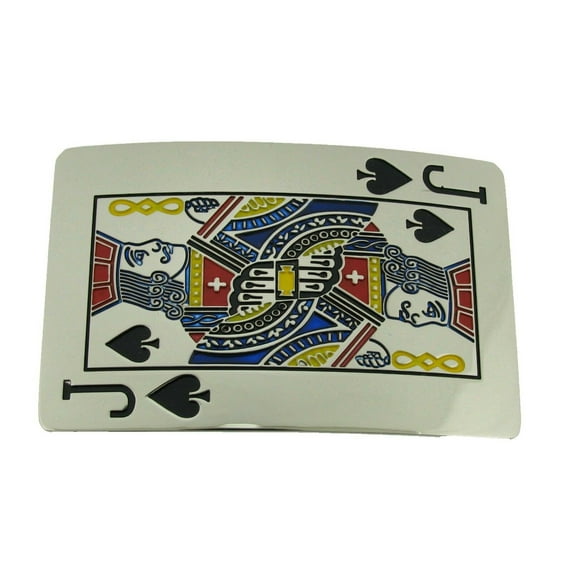 Jack Of Spade Poker Card Belt Buckle Las Vegas Usa Casino Silver Metal Gothic