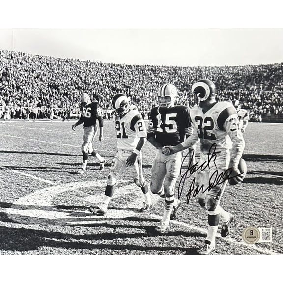 Jack Pardee Signed Autographed 8x10 Photo Beckett Los Angeles Rams #4