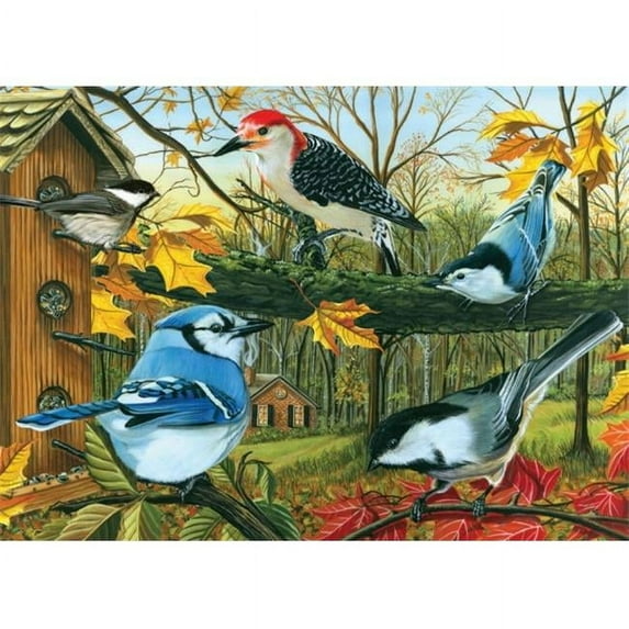 Jack Pine Backyard Feeder Jigsaw Puzzle