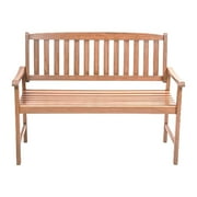 Jack Post 4 Feet Durable Classic Hardwood Bench Sits Up To 2 People, Brown