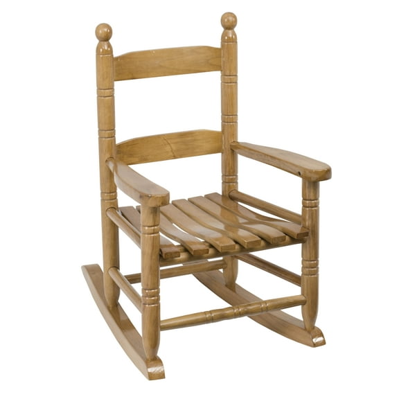 Jack Post Children's Indoor-Outdoor Hardwood Rocker in Brown Gloss Finish