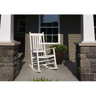 Jack Post Hardwood Adult Mission Rocker in White