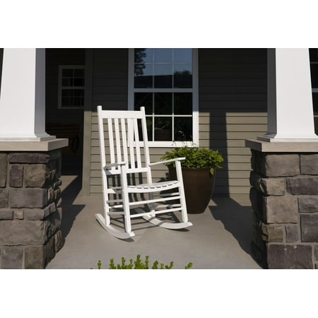 Jack Post Hardwood Adult Mission Rocker in White