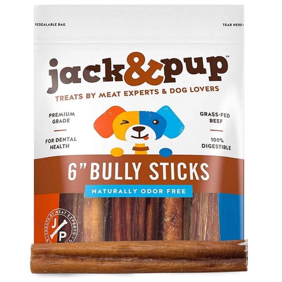 Jack Pup 6" Bully Stick 1Lb