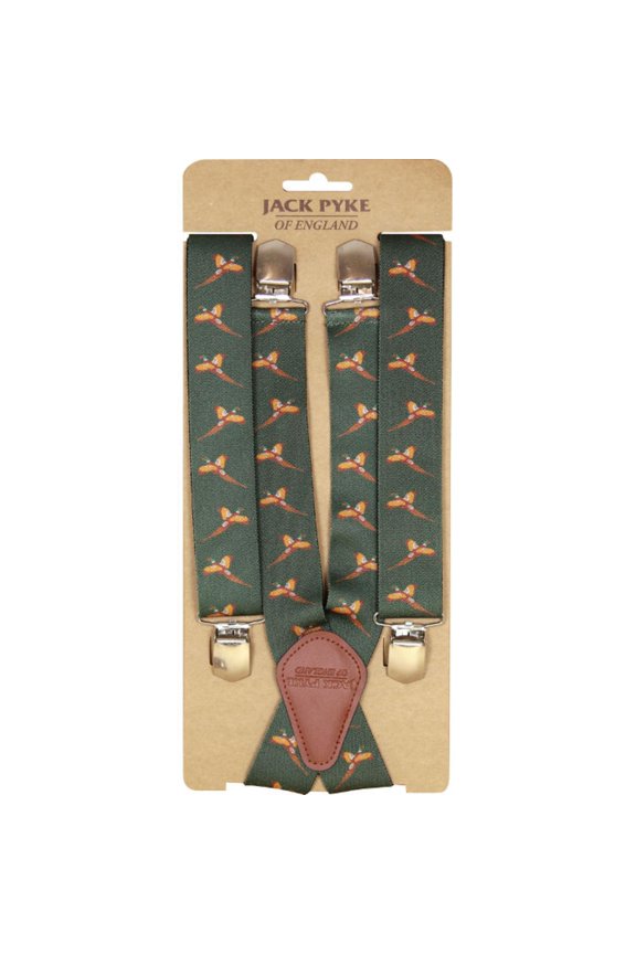 Elasticated Braces - Pheasant Green