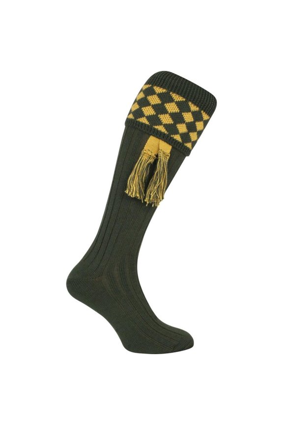 Harlequin Shooting Sock One Size Green