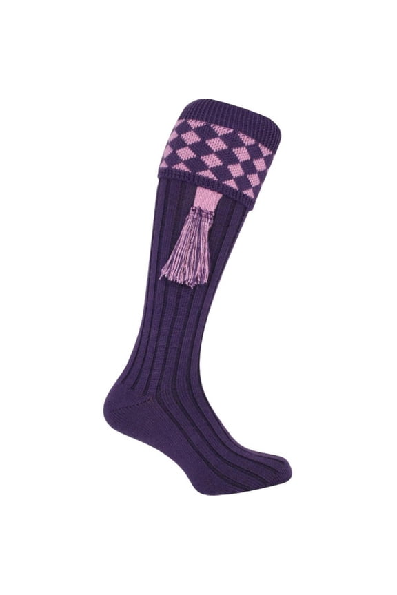 Harlequin Shooting Sock One Size Purple