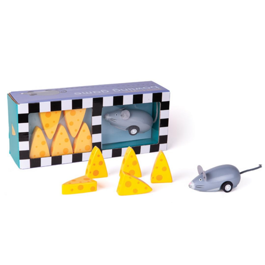 Jack Rabbit Creations, Inc. STF9 Bowling Toy Mouse with Cheese