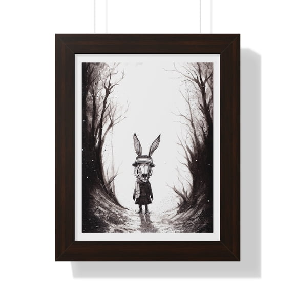 Jack Rabbit Frost Ink artwork print Framed Vertical Poster 200gsm paper