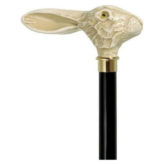 Jack Rabbit Walking Cane in White Style Imported from Italy