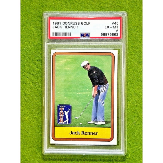 Jack Renner ROOKIE CARD PGA PSA RC 1981 Donruss Golf JACK RENNER PSA 6 PGA TOUR