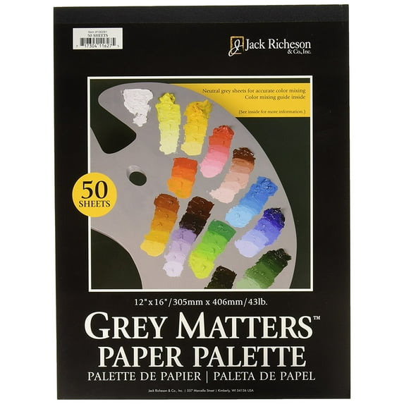Jack Richeson 12 X 16 Grey Matters Paper Palette 43#