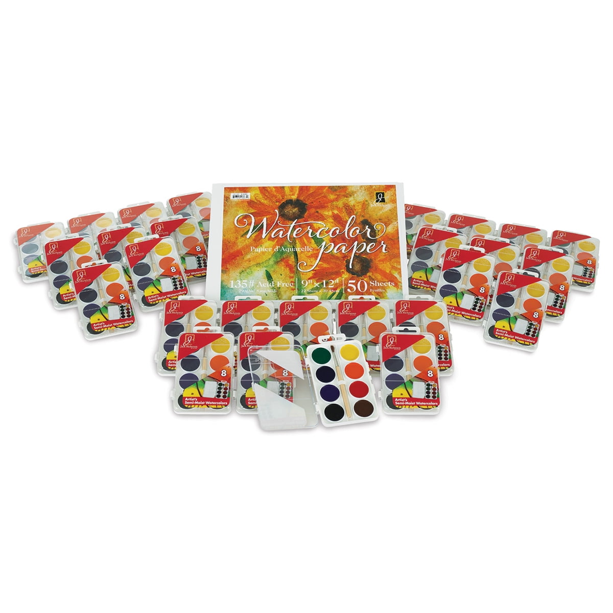 Jack Richeson 1591292 Watercolor Class Set, Set of 27