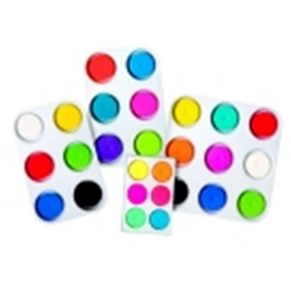 Jack Richeson 2.25 x 0.75 in. Non-Toxic Tempera Paint Cake Set With Tray, Set 9