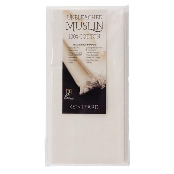 Jack Richeson 2018453 Unbleached Muslin - 45 in. x 1 yards