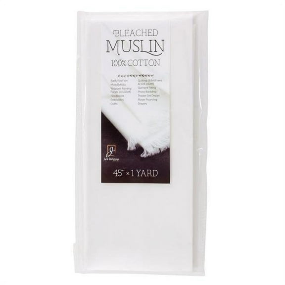 Jack Richeson 2018454 Bleached Muslin - 45 in. x 1 yards