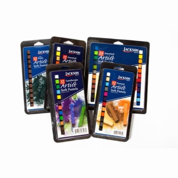 Jack Richeson 400134 Square Sketch Pastel Sets, Grey - 12 Set